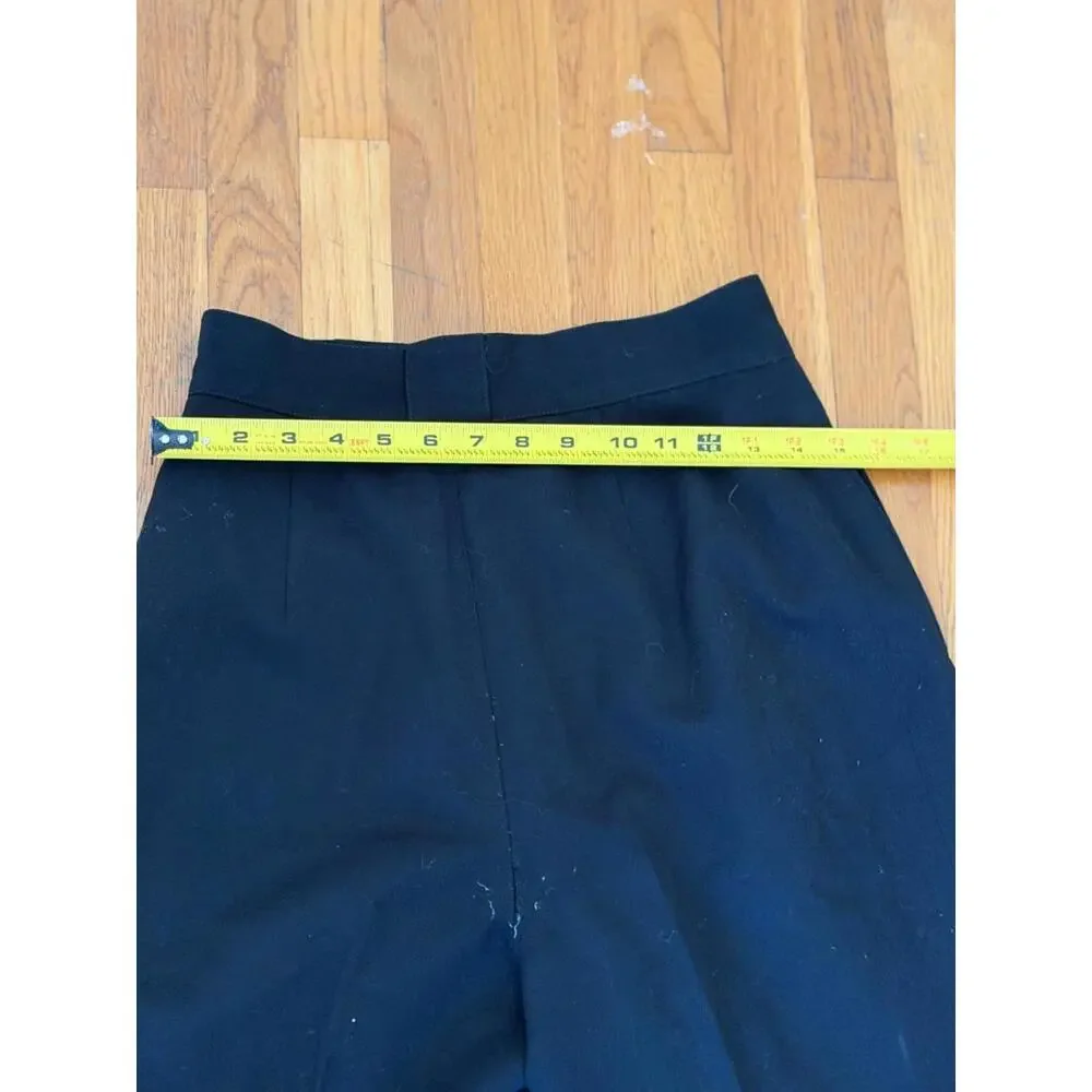 Gianni Sport Black Wool Dress Pants High Waist Pleated Made in USA Women’s 10 - Picture 4 of 6